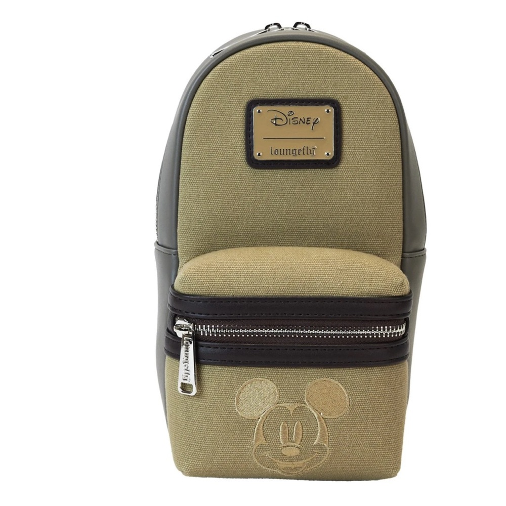 Loungefly Disney Olive and Brown Water Bottle Crossbody Bag NWT